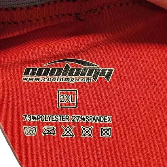 COOLOMG Men's Size 2XL Compression‎ Pants Tights Red Wide Elastic Waistband - Picture 4 of 6